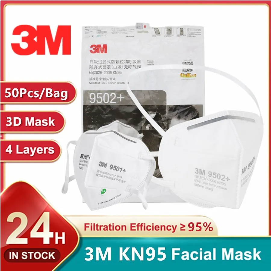 50 Pz/borsa 3M KN95 Maschera P - 3M Mask 9502+ recensione e prezzo